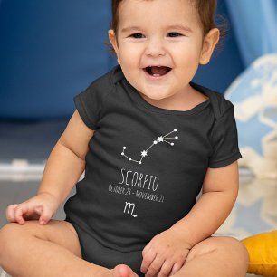 Scorpio Birth Sign Zodiac Constellation Baby Bodysuit