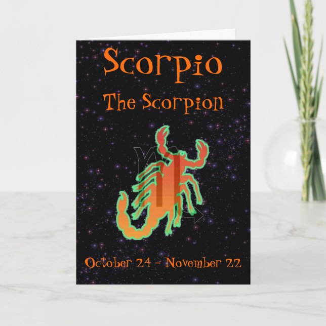 Scorpio birthday card (Front)