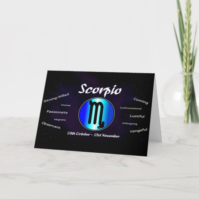 Scorpio Birthday Card (Front)
