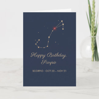 Scorpio Birthday Card | Zodiac Constellation