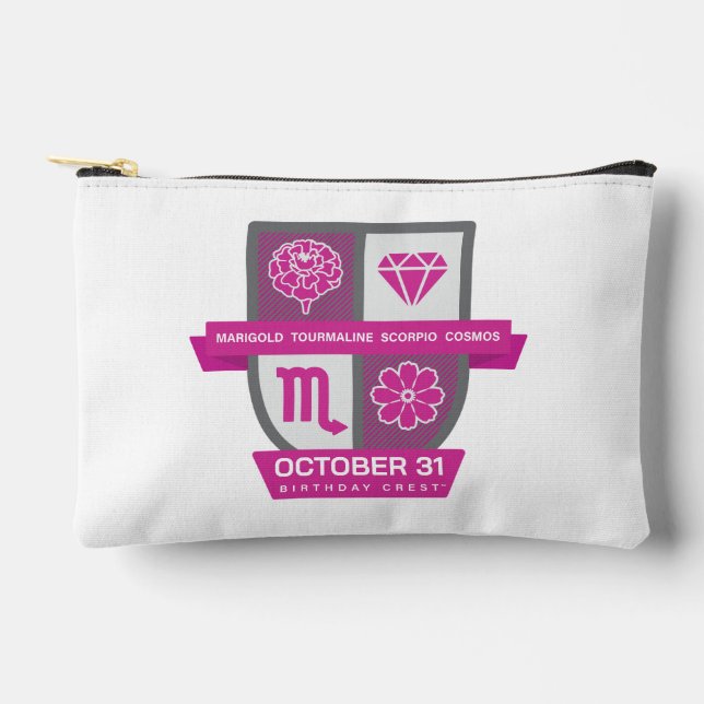 Scorpio Birthday Crest™ for October 24-31 Accessory Pouch (Front)