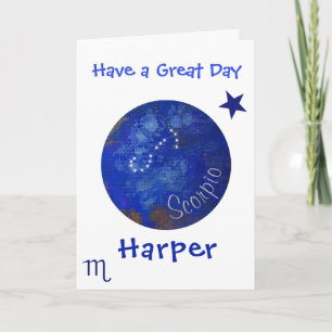 Scorpio Birthday, Horoscope Zodiac Birthday Card