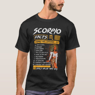 Scorpio Birthday Melanin Afro Queen For Black Wom T-Shirt