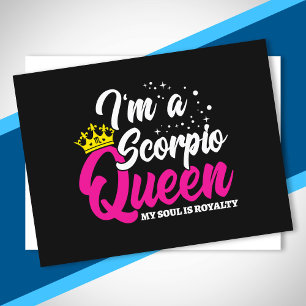 Scorpio Birthday Queen October November Zodiac Postcard