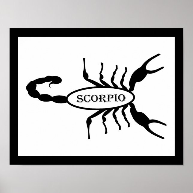 Scorpio Black Scorpion Star Sign (Front)