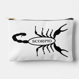 Scorpio Black Scorpion Star Sign Accessory Pouch