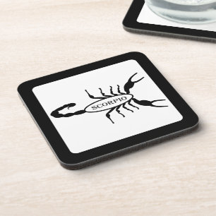 Scorpio Black Scorpion Star Sign Coaster