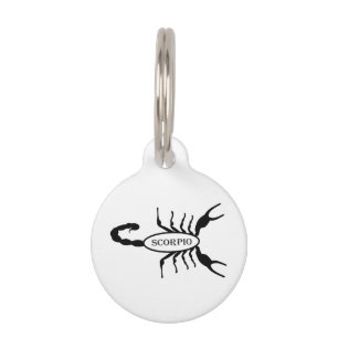 Scorpio Black Scorpion Star Sign Custom Pet Tag