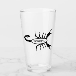 Scorpio Black Scorpion Star Sign Glass