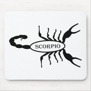 Scorpio Black Scorpion Star Sign Mouse Pad