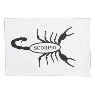 Scorpio Black Scorpion Star Sign Pillowcase