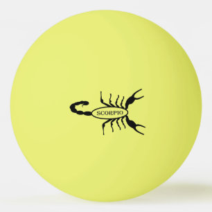 Scorpio Black Scorpion Star Sign Ping Pong Ball