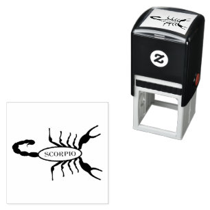 Scorpio Black Scorpion Star Sign Self-inking Stamp