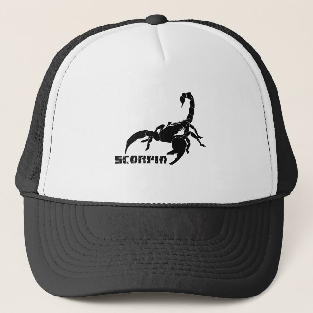Scorpio - Black Trucker Hat (Front)