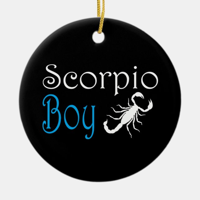 Scorpio boy ceramic ornament (Front)