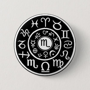 Scorpio Celestial Design 6 Cm Round Badge