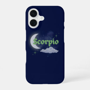 Scorpio Celestial Moon Cloud Stars Astrology Art iPhone 16 Case