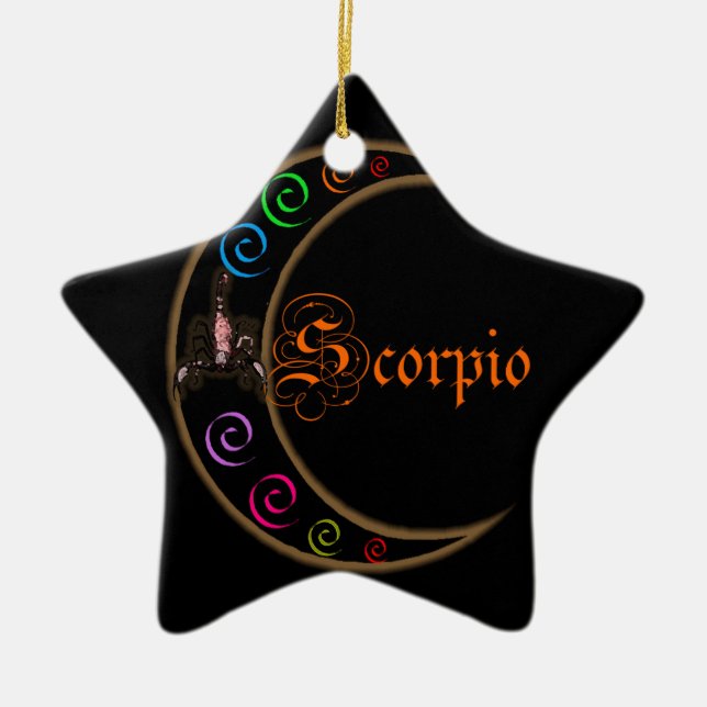 Scorpio Ceramic Ornament (Front)