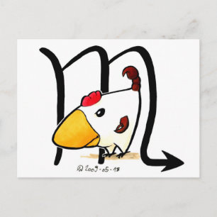 Scorpio Chicken Postcard