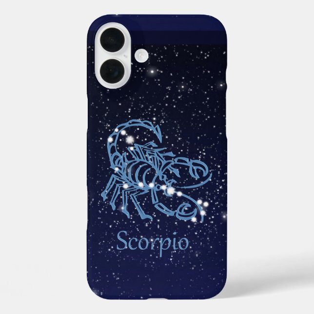 Scorpio Constellation and Zodiac Sign with Stars Case-Mate iPhone Case (Back)