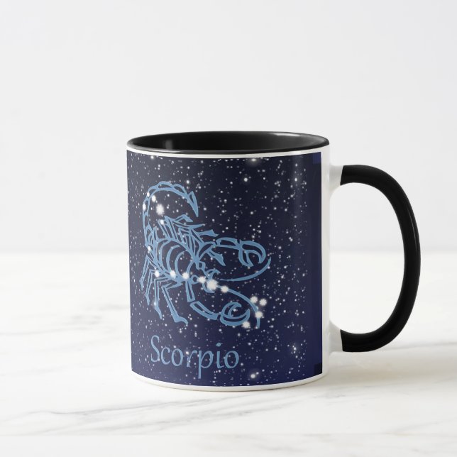 Scorpio Constellation and Zodiac Sign with Stars Mug (Right)