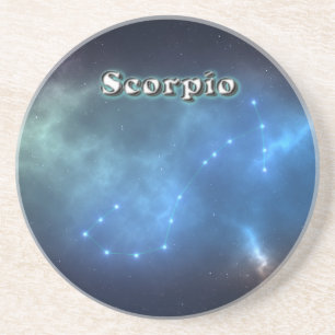 Scorpio constellation coaster