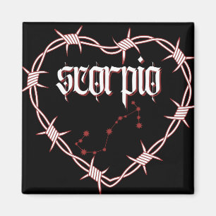 Scorpio Constellation Gothic Aesthetic Barbed Wire Magnet