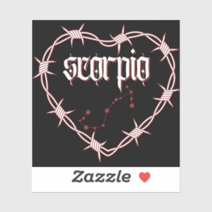 Scorpio Constellation Gothic Barbed Wire Design