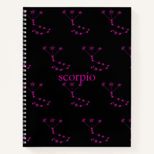 Scorpio Constellation Hardcover Spiral Sketchbook Notebook