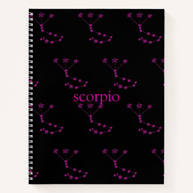 Scorpio Constellation Hardcover Spiral Sketchbook Notebook (Front)