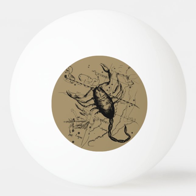 Scorpio Constellation Hevelius 1690 Classic Ping Pong Ball (Front)