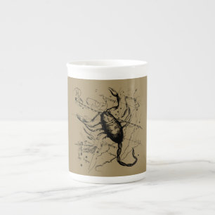 Scorpio Constellation Hevelius 1690 Engraving Bone China Mug