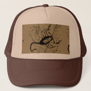 Scorpio Constellation Hevelius 1690 Engraving Trucker Hat