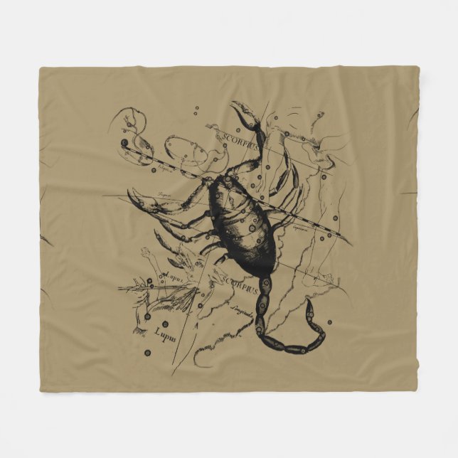 Scorpio Constellation Hevelius 1690 Oct23 -Nov 21 Fleece Blanket (Front (Horizontal))