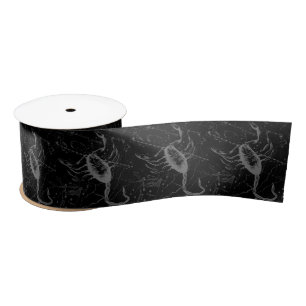 Scorpio Constellation Hevelius 1690 on Black Satin Ribbon