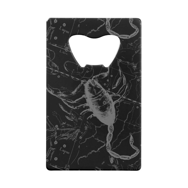 Scorpio Constellation Hevelius circa 1690 on Black (Front)