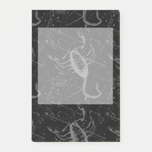 Scorpio Constellation Hevelius circa 1690 on Black Post-it Notes