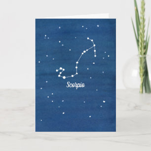 Scorpio Constellation Night Sky Happy Birthday Card