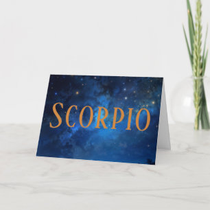 Scorpio & Cosmos Birthday Card