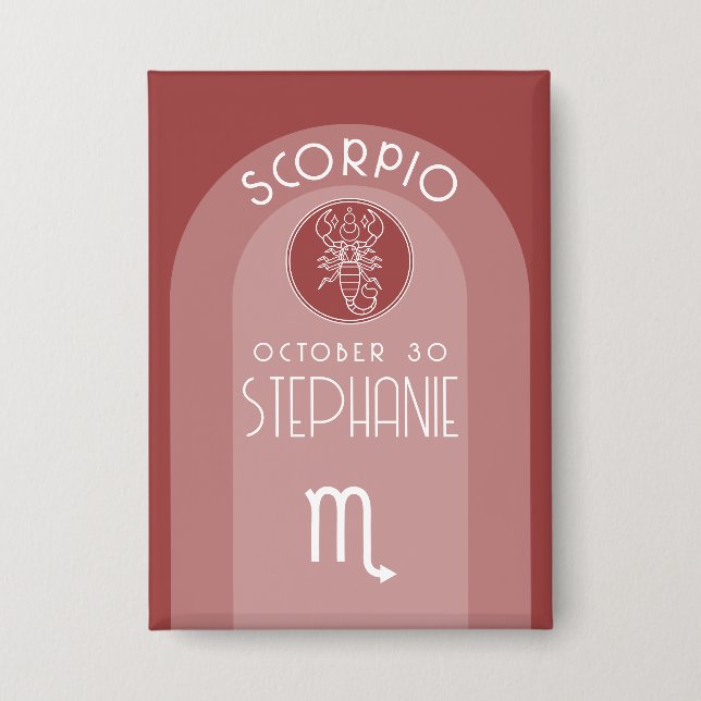 Scorpio Custom Birthday - Zodiac - Modern Design (Front)