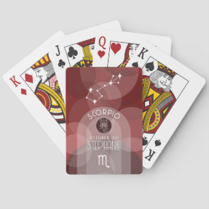 Scorpio Custom Birthday - Zodiac - Modern Design Playing Cards