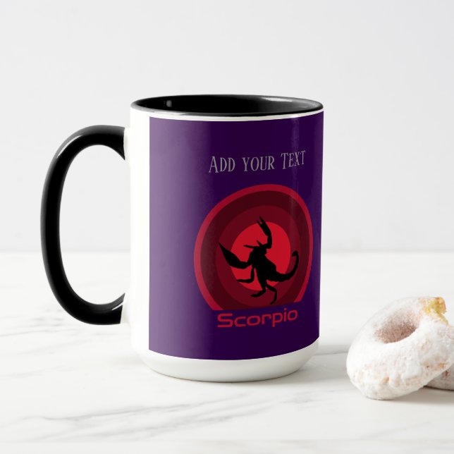 Scorpio Customisable Mug (With Donut)