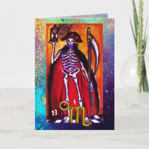 SCORPIO, DEATH,TAROT ASTROLOGY ZODIAC BIRTHDAY CARD