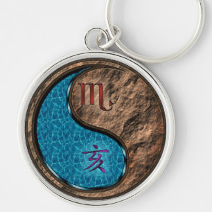 Scorpio & Earth Boar Key Ring