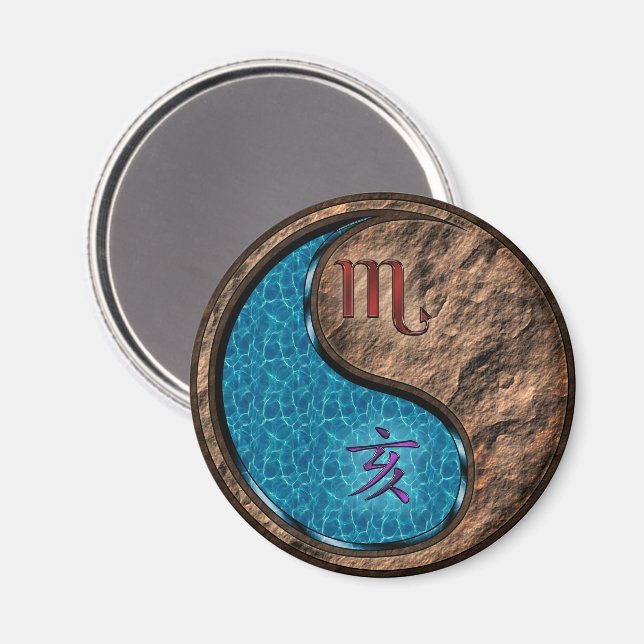 Scorpio & Earth Boar Magnet (Front/Back)