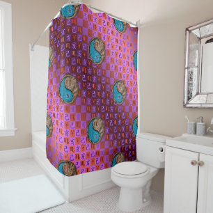 Scorpio & Earth Boar Shower Curtain