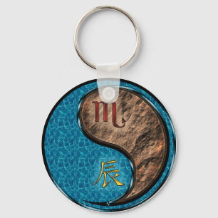 Scorpio & Earth Dragon Key Ring