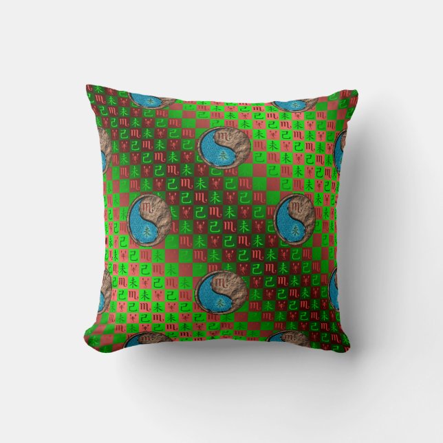 Scorpio & Earth Goat Cushion (Front)