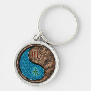 Scorpio & Earth Goat Key Ring