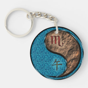 Scorpio & Earth Horse Key Ring